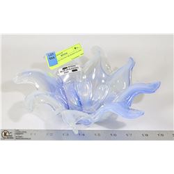 BLUE OPALESCENT MURANO GLASS DISH