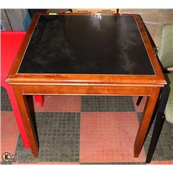 SMALL WOOD TABLE. 32 X 32 X 30