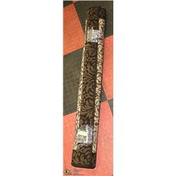 2-TONE BROWN AREA RUG WITH RUBBER