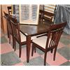 Image 1 : ESPRESSO COLOR TABLE & 6 CHAIR SET.  SHOWS SOME
