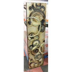 LARGE ABSTRACT CANVAS "SPHERES" GLAZED