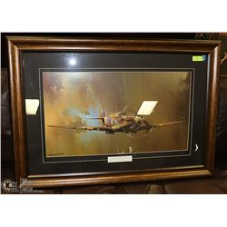45 INCH BY 31 INCH PAINTING OF "SPITFIRE BY BARRI