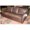 Image 1 : ITALSOFA DARK BROWN LEATHER HIGH