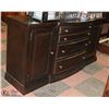 Image 1 : SOLID DARK WOOD DRESSER - 3 LARGE