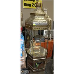 VINTAGE PRESSED TIN ORNATE SHOWCASE DISPLAY