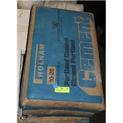 2 BAGS 40 KG. CEMENT, TILE 5 CS GROUT, TILE SET,