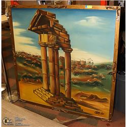 HUGE SIGNED ORIGINAL PAINTING ON BOARD 50 X 50"