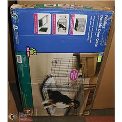 TOP PAW FOLDING DOUBLE DOOR CRATE- 36" X 23" X 2