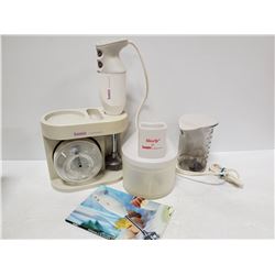 BAMIX OF SWITZERLAND HANDHELD BLENDER SET.