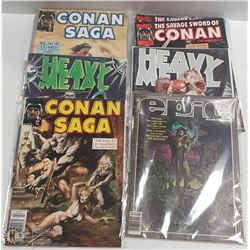 HEAVY METAL EPIC MARVEL CONAN MAGAZINES LOT