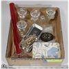 Image 1 : FLAT WITH TRINKET BOX, CANDLE HOLDERS AND MORE.