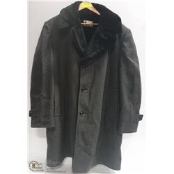 MITCHELL GREY WOOL WINTER COAT WITH