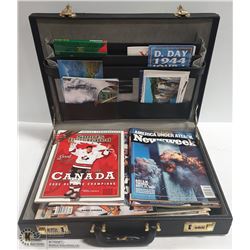 VINTAGE BLACK LEATHER COMBINATION LOCK