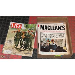 12 VINTAGE MAGAZINES LIFE, PAST, LOOK ETC.