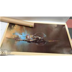 44" X 22" WW2 "SPITFIRE" AIRPLANE POSTER