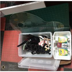 LARGE BOX OF HOBBY AND ART SUPPLIES,