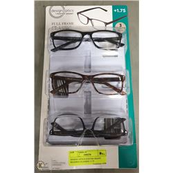 DESIGN OPTICS FOSTER GRANT READING GLASSES +1.75