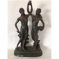 BRONZED 2 WOMEN "TOGETHER" STATUE 2FT TALL