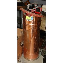 ANTIQUE COPPER FIRE EXTINGUISHER