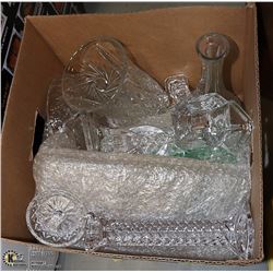 ESTATE BOX OF CRYSTAL AND MORE