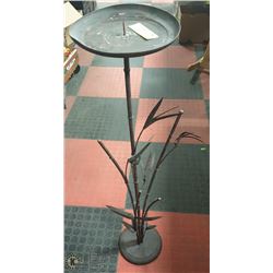 CANDLE STAND METAL LOOKS LIKE BAMBOO FRONDS 3”