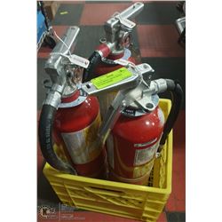 CRATE WITH 3 MEDIUM FIRE EXTINGUISHERS