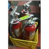 Image 1 : CRATE WITH 3 MEDIUM FIRE EXTINGUISHERS