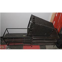 SHOE RACK (X2) AND WICKER BASKET