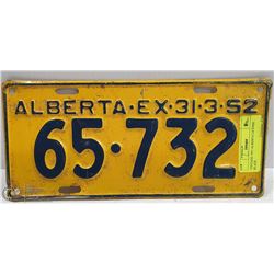 VINTAGE 1951 ALBERTA LICENSE PLATE