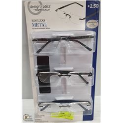 DESIGN OPTICS FOSTER GRANT READING GLASSES +2.50