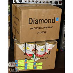 2 CASES OF MACKERAL IN BRINE BEST BEFORE JULY 2019