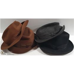 ESTATE LOT OF VINTAGE MEN'S HATS (4)