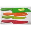 Image 1 : SET OF COLORED KITCHEN KNIVES