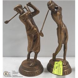 TWO NEW MEN'S AND WOMEN'S GOLFING STATUES