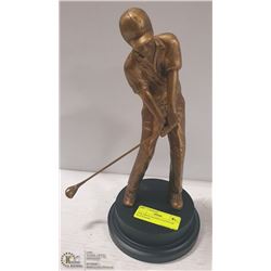 NEW MEN'S GOLFING STATUE ON BLACK BASE
