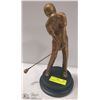 Image 1 : NEW MEN'S GOLFING STATUE ON BLACK BASE