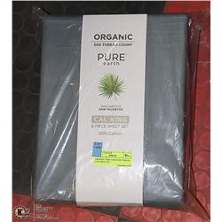 ORGANIC PURE EARTH 300 THREAD 6 PC SHEET SET