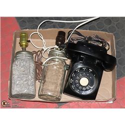 FLAT WITH 2 UNIQUE ELECTRIC LAMPS & VINTAGE