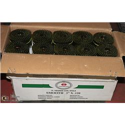 4 CASES OF COIL ROOFING NAILS