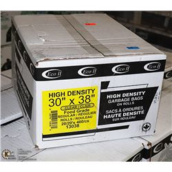 CASE OF 400 30 X38  HIGH DENSITY CLEAR GARBAGE