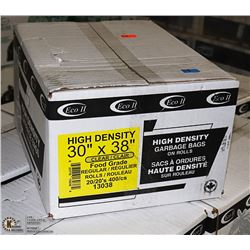 CASE OF 400 30"X38" HIGH DENSITY CLEAR GARBAGE
