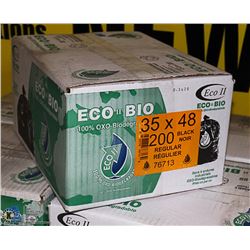 CASE OF 200 35"X48" REGULAR BLACK GARBAGE BAGS