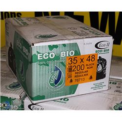 CASE OF 200 35"X48" REGULAR BLACK GARBAGE BAGS