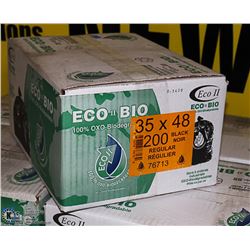 CASE OF 200 35"X48" REGULAR BLACK GARBAGE BAGS