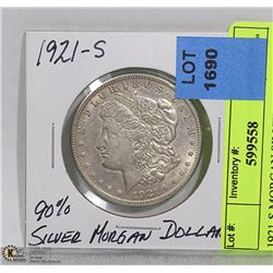 1921-S MORGAN SILVER DOLLAR
