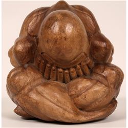 Carved Teak Wood Sumo Wrestler  (119608)