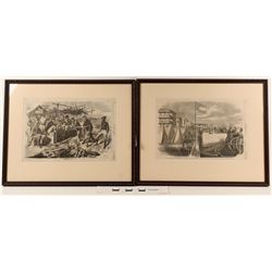 Harper's Weekly Framed Prints (2)  (124633)