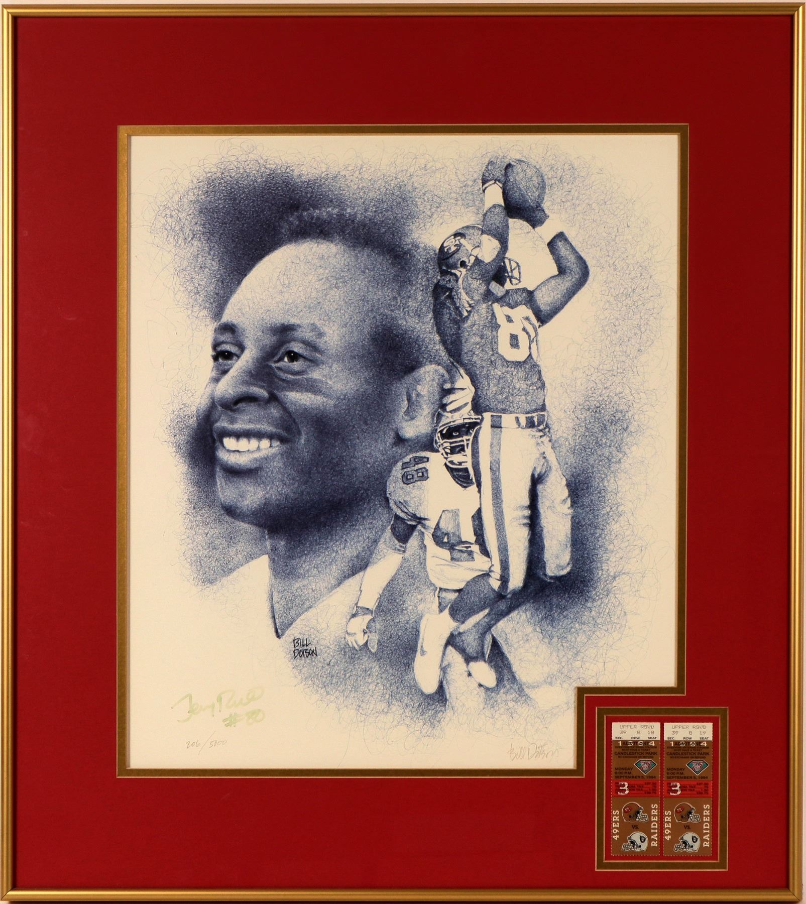 Print of Jerry Rice by Bill Dotson (125154) - Holabird Western ...