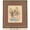 Image 1 : Beatien Yazz Native American Art: Young Deer and Bear Sharing a Waterhole  (123120)