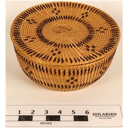 Washoe Lidded Polychrome Basket  (124480)